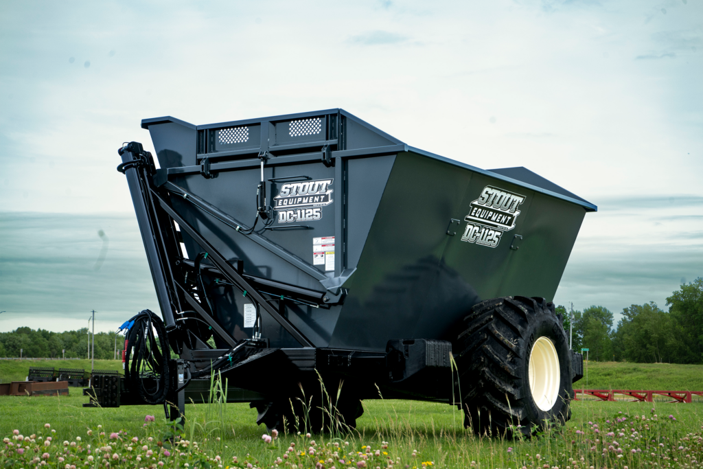 Stout Equipment Dump Cart front end