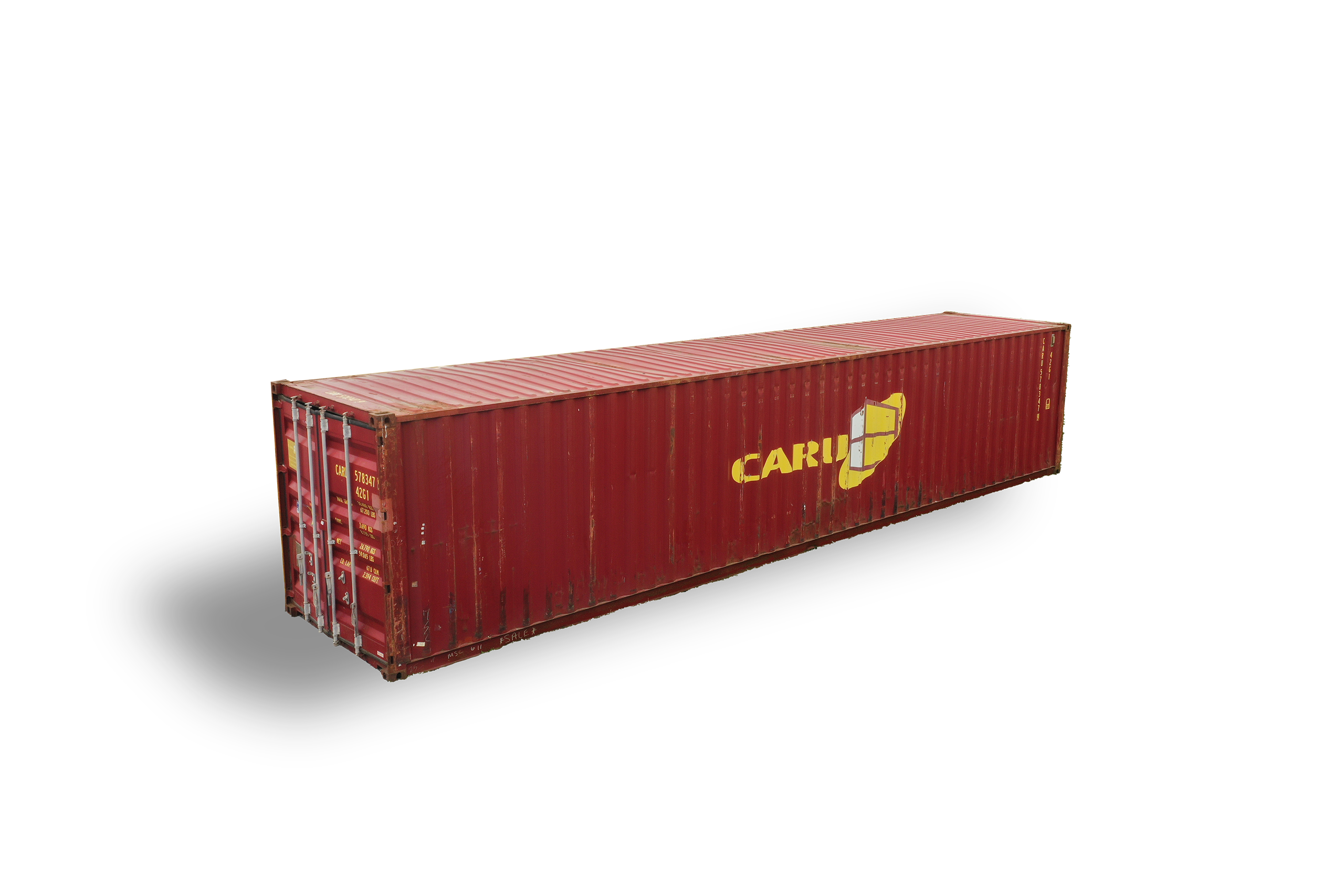 WEB_CUTOUT_40' Standard Height Shipping Container (3) 40 foot Standard Height used Shipping Container For sale